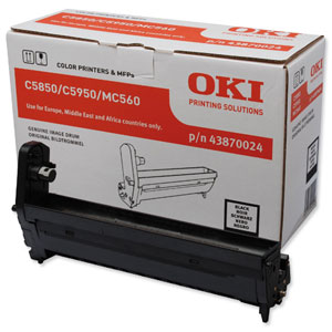 OKI Laser Drum Unit Page Life 20000pp Black Ref 43870024