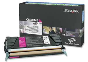 Lexmark Laser Toner Cartridge Return Program Page Life 1500pp Magenta Ref C5200MS Ident: 825A