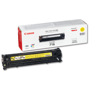 Canon 716Y Laser Toner Cartridge Page Life 1500pp Yellow [for LBP5050/5050n] Ref 1977B002