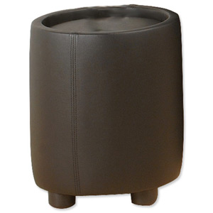 Trexus Plus Tub Reception Small Table Leather Dia330xH380mm Black