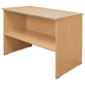 Tercel Post Room Table with Shelf W1280xD800xH870mm Beech