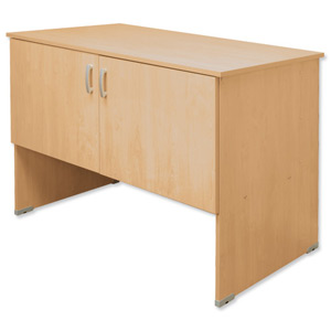 Tercel Post Room Table with Cupboard W1280xD800xH870mm Beech Ident: 456A