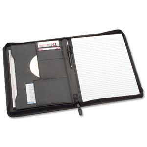 Portfolio with Zipper 2 Business Card Pockets Capacity 20mm A4 Ident: 299C