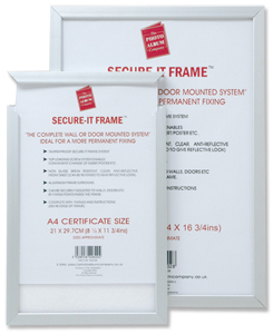 Photo Frame Secure Non Glass Front A2 Aluminium Ident: 495C