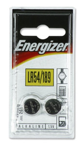 Energizer Alkaline LR54 Button Cell Battery 1.5V Ref LR54 189 PIP2 [Pack 2]