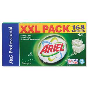 Ariel Biological Washing Tablets for Laundry 2 per Load Ref VPGAT [Pack 168]