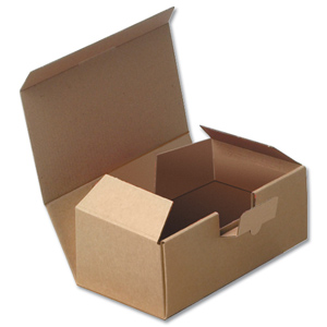 Kraft Mailing Box W190xD131xH76mm Brown [Pack 20] Ident: 149B