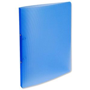 Exacompta Ring Binder Durable Polypropylene 2-Ring Size 15mm Spine 20mm A4 Blue Ref 54172E [Pack 20]