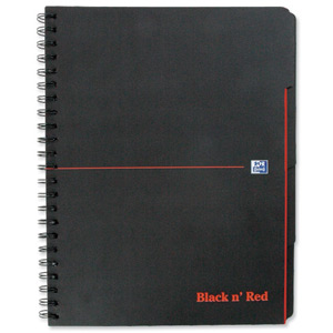 Black n Red Project Book Polypropylene Cover Wirebound 90gsm 200pp A4 Plus Ref 100080730 [Pack 3] Ident: 27G