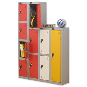Trexus 2 Door Locker Hasp and Staple Lock ACTIVECOAT W305xD305xH1220mm Silver White Ref 862215