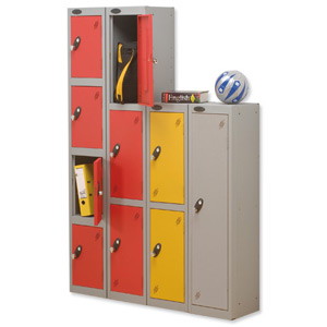 Trexus 1 Door Locker Hasp and Staple Lock ACTIVECOAT W305xD305xH1220mm Silver Ref 862249
