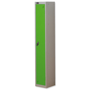 Trexus Plus 1 Door Locker Nest of 1 ACTIVECOAT W305xD305xH1780mm Silver Green Ref 862697