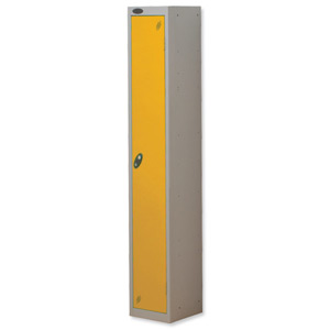 Trexus Plus 1 Door Locker Nest of 1 ACTIVECOAT W305xD305xH1780mm Silver Yellow Ref 862702 Ident: 472A