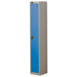 Trexus Plus 1 Door Locker Nest of 1 Extra Depth ACTIVECOAT W305xD460xH1780mm Silver Blue Ref 862736 Ident: 472A