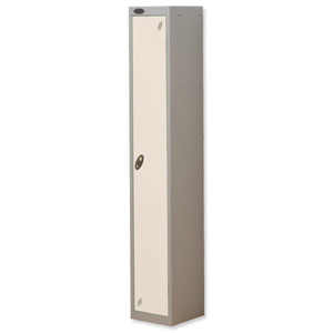 Trexus Plus 1 Door Locker Nest of 1 Extra Depth ACTIVECOAT W305xD460xH1780mm Silver White Ref 862817 Ident: 472A