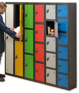 Trexus Plus 1 Door Locker Nest of 1 ACTIVECOAT W305xD305xH1780mm Black Blue Ref 862956 Ident: 473B