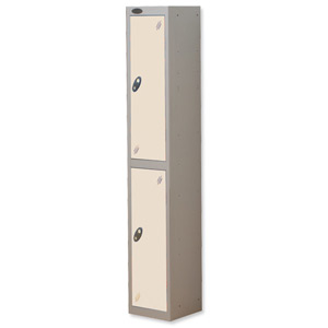 Trexus Plus 2 Door Locker Nest of 1 ACTIVECOAT W305xD305xH1780mm Silver White Ref 863236