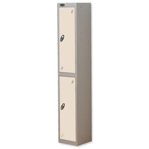 Trexus Plus 2 Door Locker Nest of 1 ACTIVECOAT W305xD305xH1780mm Silver White Ref 863236 Ident: 472A