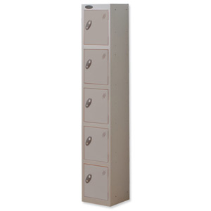 Trexus Plus 5 Door Locker Nest of 1 ACTIVECOAT W305xD305xH1780mm Silver Ref 864639