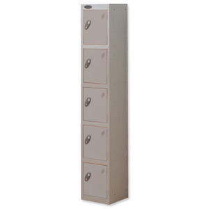 Trexus Plus 5 Door Locker Nest of 1 Extra Depth ACTIVECOAT W305xD460xH1780mm Silver Ref 864697