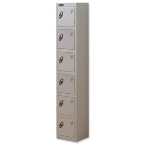 Trexus Plus 6 Door Locker Nest of 1 Extra Depth ACTIVECOAT W305xD460xH1780mm Silver Ref 865171 Ident: 472A