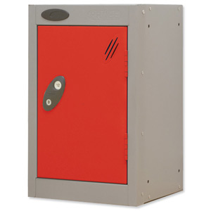 Trexus Plus Nesting Quarto Locker ACTIVECOAT 305x305x480mm Silver Red Ref 865618