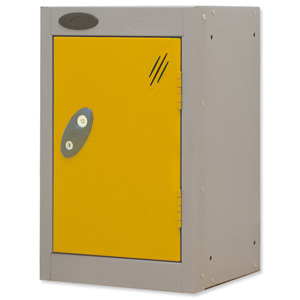 Trexus Plus Nesting Quarto Locker ACTIVECOAT 305x305x480mm Silver Yellow Ref 865634 Ident: 473C