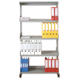 Trexus Plus Technic Shelving Single Starter Bay W900xD300xH1800mm Silver
