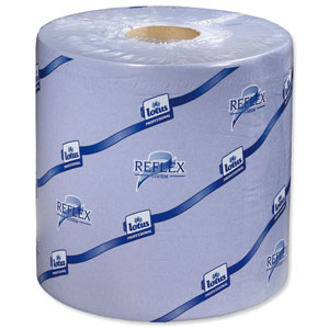 Lotus Reflex Wiper Roll 2-Ply 429 Sheets of 200x350mm on 150m Roll Blue Ref E02221C [Pack 6] Ident: 596A