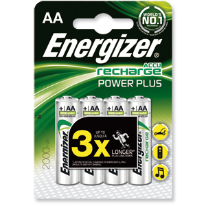 Energizer Battery Rechargeable NiMH Capacity 2000mAh HR6 1.2V AA Ref 632976 [Pack 4] Ident: 646A