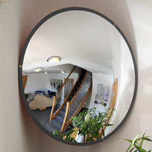 Indoor Security Mirror Durable Polycarbonate Steel Mounting Plates 450mm Ident: 554J