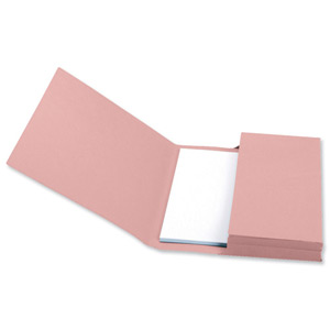 5 Star Document Wallet Full Flap 285gsm Capacity 32mm Foolscap Pink [Pack 50]