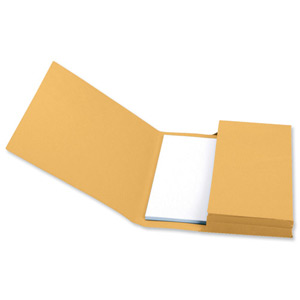 5 Star Document Wallet Full Flap 285gsm Capacity 32mm Foolscap Yellow [Pack 50] Ident: 191A