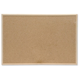 5 Star Noticeboard Cork with Pine Frame W900xH600mm