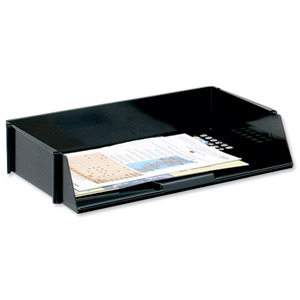 5 Star Letter Tray Wide Entry High-impact Polystyrene Stackable Black Ident: 327F