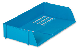 5 Star Letter Tray Wide Entry High-impact Polystyrene Stackable Blue Ident: 327F