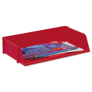 5 Star Letter Tray Wide Entry High-impact Polystyrene Stackable Red Ident: 327F