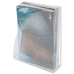 5 Star Magazine Rack File Low Sill A4 Plus and Portrait Foolscap Crystal