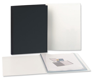 5 Star Display Book Rigid Cover Personalisable Polypropylene 40 Pockets A4 Black