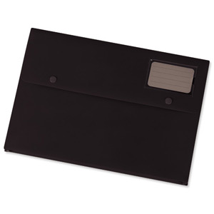 5 Star Document Wallet Polypropylene A4 Black [Pack 3] Ident: 195F