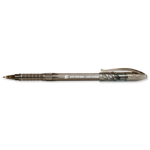 5 Star Grip Ball Pen 1.0mm Tip 0.4mm Line Black [Pack 10] Ident: 82G
