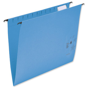 5 Star Suspension Files Manilla Wrapover Bar Tabs and Inserts Foolscap Blue Ref 100331409 [Pack 50] Ident: 210A