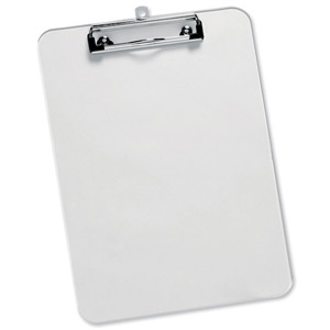 5 Star Clipboard Plastic Durable with Rounded Corners A4 Clear
