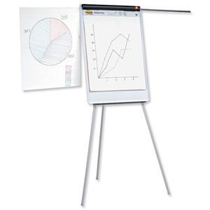 5 Star Easel Drywipe Magnetic with Pen Tray and Extension Arms Capacity A1 Grey Ref 8102472 Ident: 279E