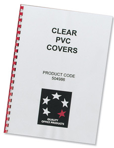 5 Star Comb Binding Covers PVC 150 micron A4 Clear [Pack 100] Ident: 711B