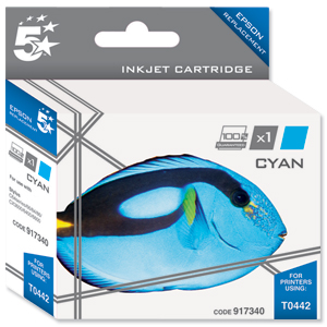 5 Star Compatible Inkjet Cartridge Page Life 400pp Cyan [Epson T044240 Alternative]