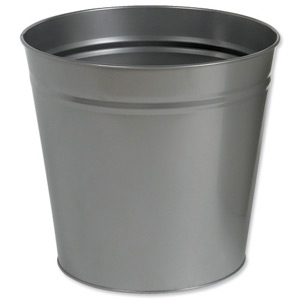 5 Star Waste Bin Round Metal Scratch Resistant D300xH280mm 15 Litres