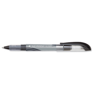 5 Star Rollerball Pen Liquid Fine 0.7mm Tip 0.5mm Line Black [Pack 12] Ident: 72F