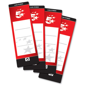 5 Star Spine Labels for Lever Arch File Self-adhesive [Pack 10]