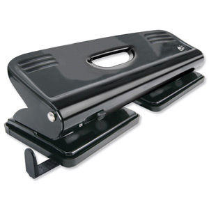 5 Star Punch 4-Hole Metal with Plastic Base Capacity 16x 80gsm Black Ident: 376F